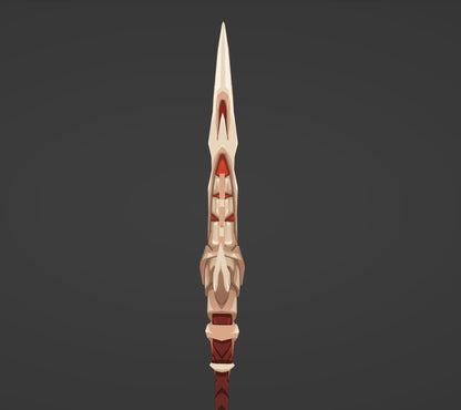 Dragonspine Spear - Digital 3D Model - Genshin Impact - Rosaria Cosplay