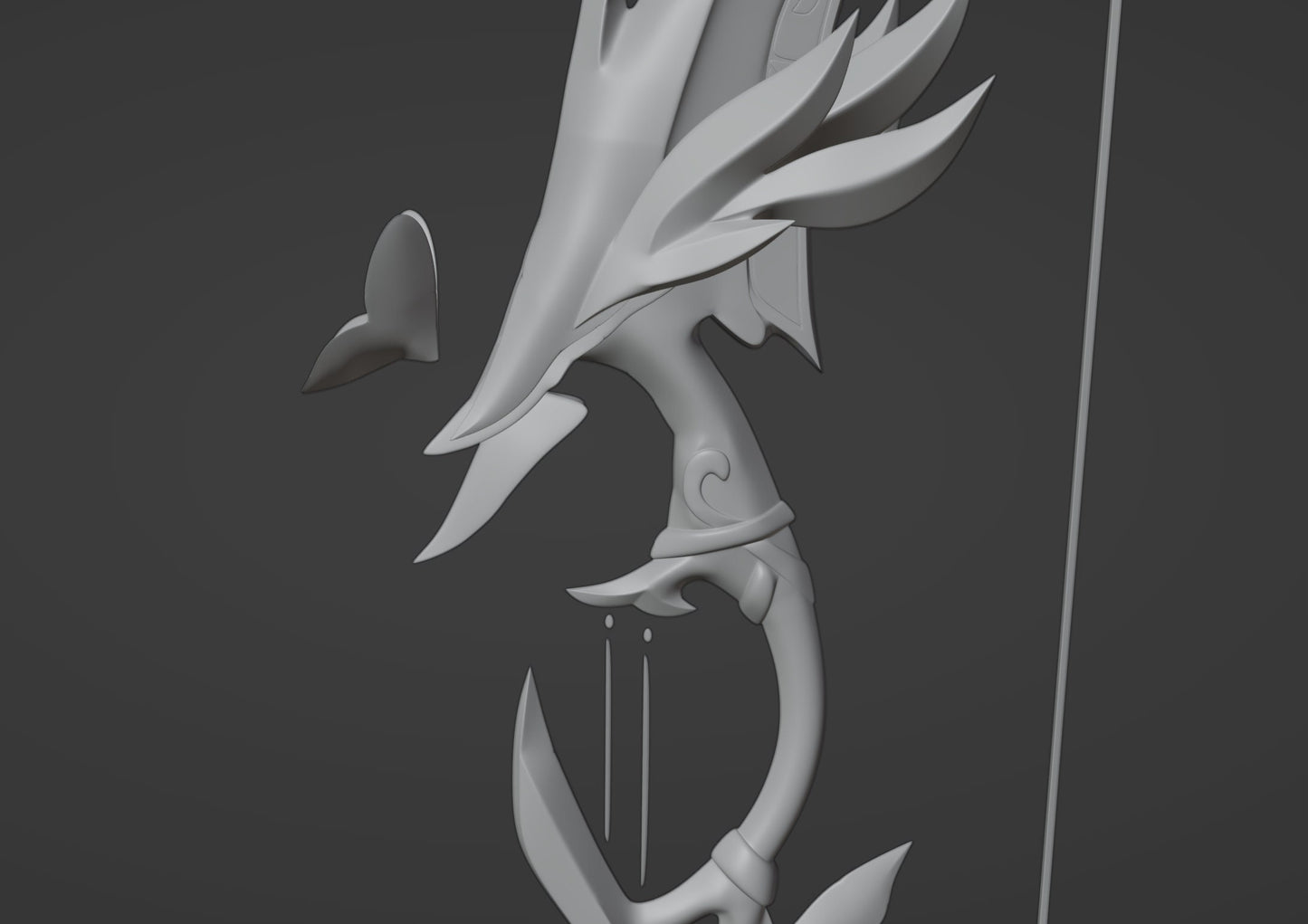 Aqua Simulacra Bow - Digital 3D Model Files and Physical 3D Printed Kit Options - Yelan Cosplay