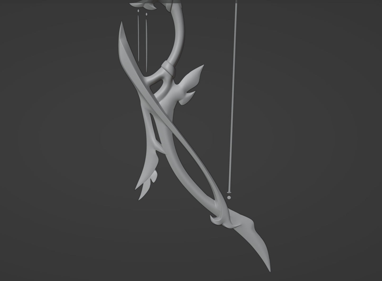 Aqua Simulacra Bow - Digital 3D Model Files and Physical 3D Printed Kit Options - Yelan Cosplay