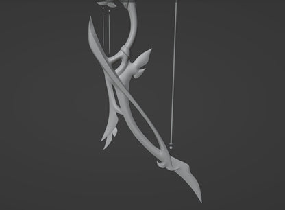 Aqua Simulacra Bow - Digital 3D Model - Genshin Impact - Yelan Cosplay