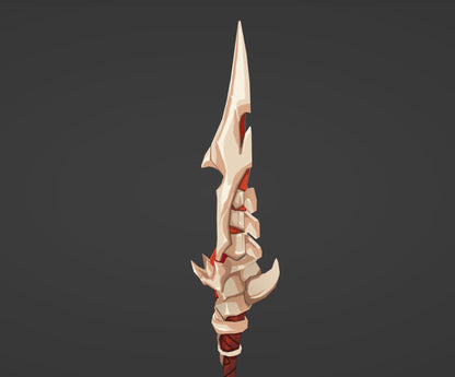 Dragonspine Spear - Digital 3D Model - Genshin Impact - Rosaria Cosplay