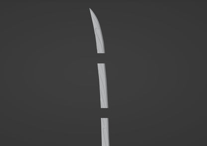 Haran Geppaku Futsu Sword - Digital 3D Model - Genshin Impact - Kamisato Ayato Cosplay