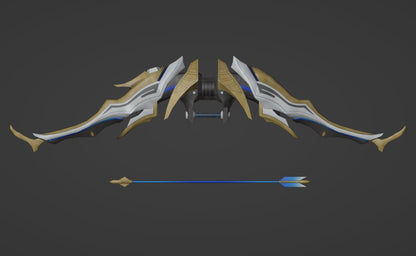 Akhos Bow - Digital 3D Model  - Professionally Designed - Arkhos Cosplay - Xeno Chronicles 2 Cosplay