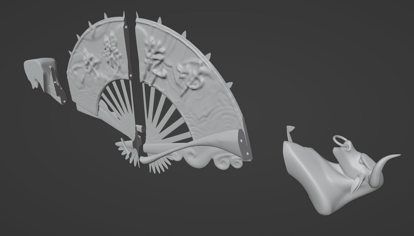 Celestial Fan 3D Model - Professionally Designed - Fan Knife