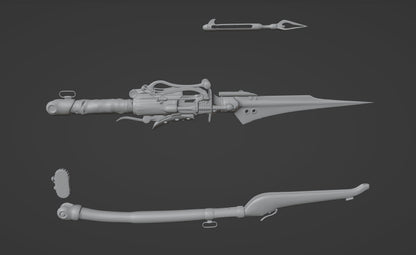 Bomb Lance Digital 3D Model - Professionally Designed - Showdown Cosplay