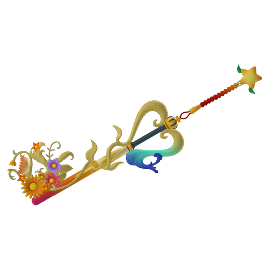 Kairi's Destiny's Embrace Keyblade - Digital 3D Model Files and Physical 3D Printed Kit Options - Kairi Cosplay - Destiny's Embrace Keyblade