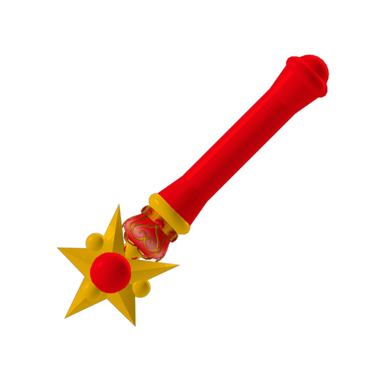 Sailor Mars's Star Wand - Digital 3D Model Files and Physical 3D Printed Kit Options - Sailor Mars Cosplay - Star Wand