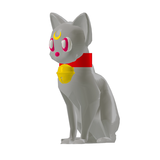 Sailor Chibi Moon's Cat - Digital 3D Model Files and Physical 3D Printed Kit Options - Sailor Chibi Moon Cosplay - Diana