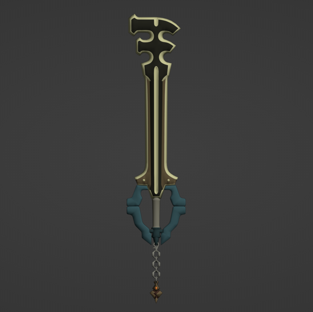 Terra's Earthshaker Keyblade - Digital 3D Model Files and Physical 3D Printed Kit Options - Terra Cosplay - Earthshaker Keyblade