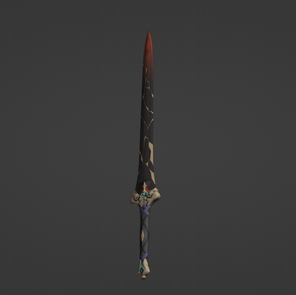 Blade Sword - Digital 3D Model Files and Physical 3D Printed Kit Optio ...