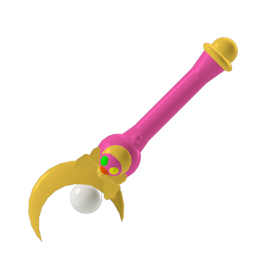 Sailor Moon's Moon Stick - Digital 3D Model Files and Physical 3D Printed Kit Options - Sailor Moon Cosplay - Moon Stick
