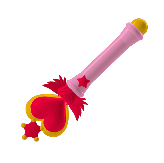 Sailor Chibi Moon's Pink Sugar Wand - Digital 3D Model Files and Physical 3D Printed Kit Options - Sailor Chibi Moon Cosplay - Pink Sugar Wand