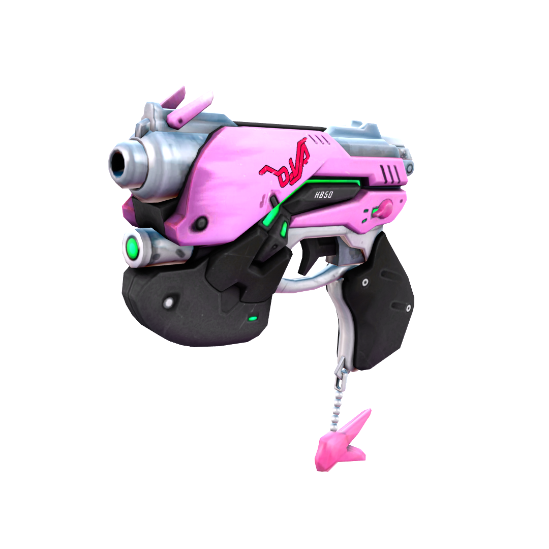 D.Va's Light Gun (Pink) - Digital 3D Model Files and Physical 3D Printed Kit Options - Light Gun - D.Va Cosplay